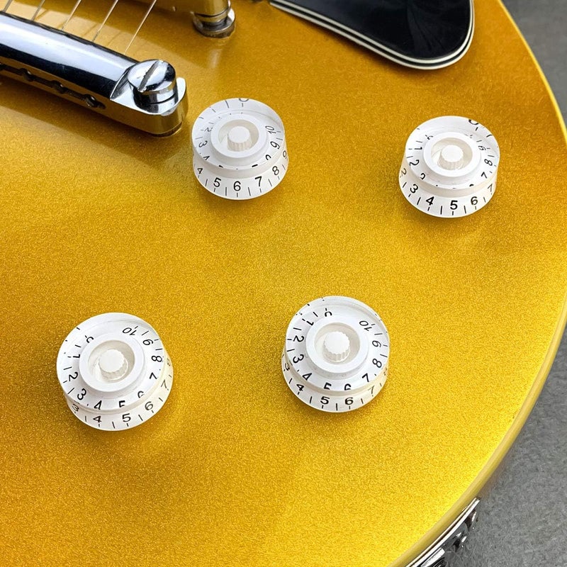 FLEOR 4pcs White Guitar Knobs Top Hat Volume Tone Speed Control Knob for Electric Guitar Parts - Image 3